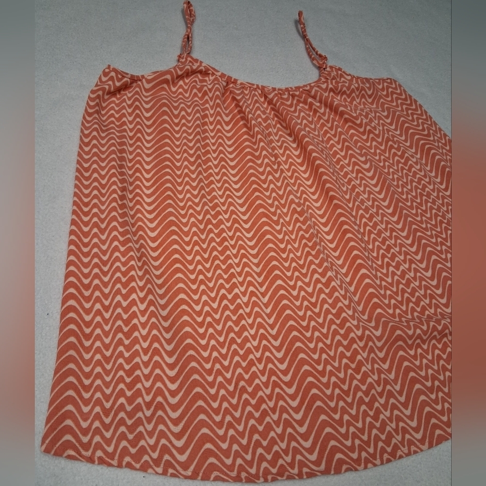Farwest Women's Coral Chevron Camisole Tank Top - Picture 4 of 7